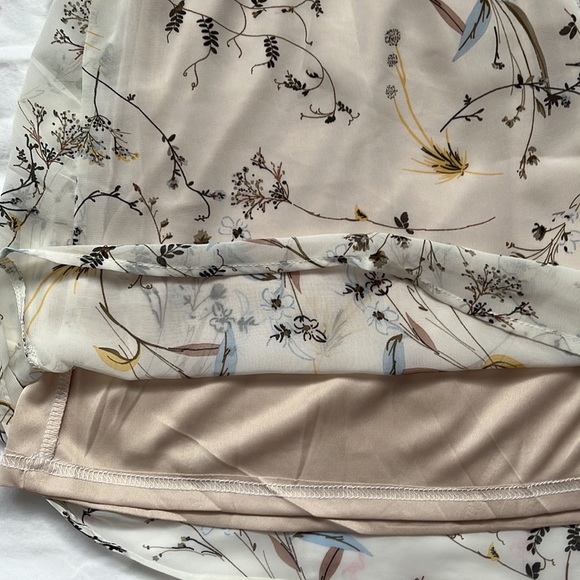 Ivory Floral Dress - Size 4 (Showpo.) - Picture 6 of 6